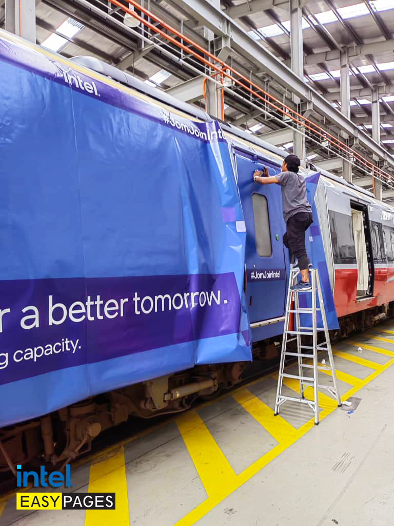 KTM train wrap advertisements